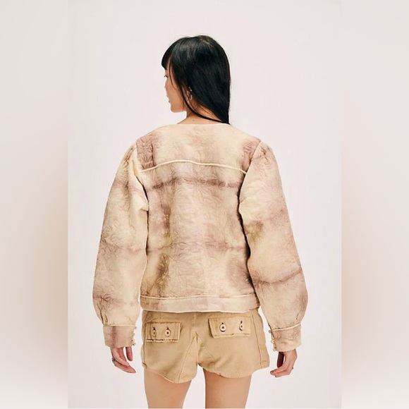 Llani from Free People Tie Dye Bomber Jacket Size L - Picture 3 of 7